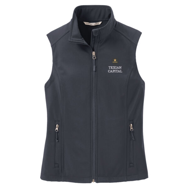 Texian Capital Embroidered - Ladies Core Soft Shell Vest Thumbnail