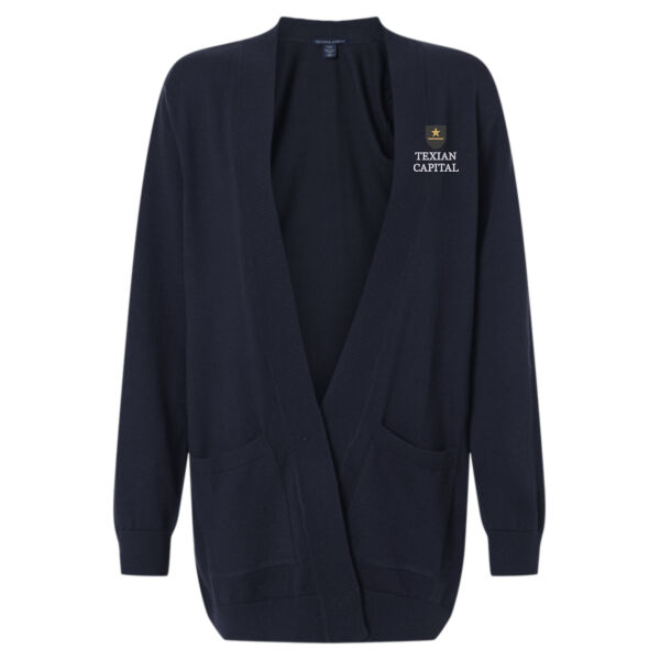 Texian Capital Embroidered - Women's New Classics Open Cardigan Sweater Thumbnail